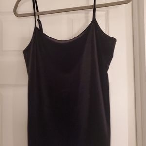 BLACK VELVET TANK TOP SIZE MEDIUM FROM LOFT OUTLET